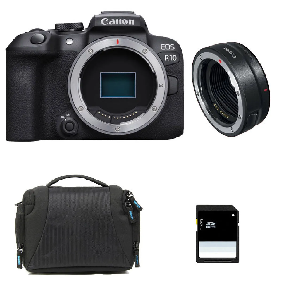 CANON EOS R10 + Sac + Carte SD 8 Go + Bague EF EOS R Neuf
