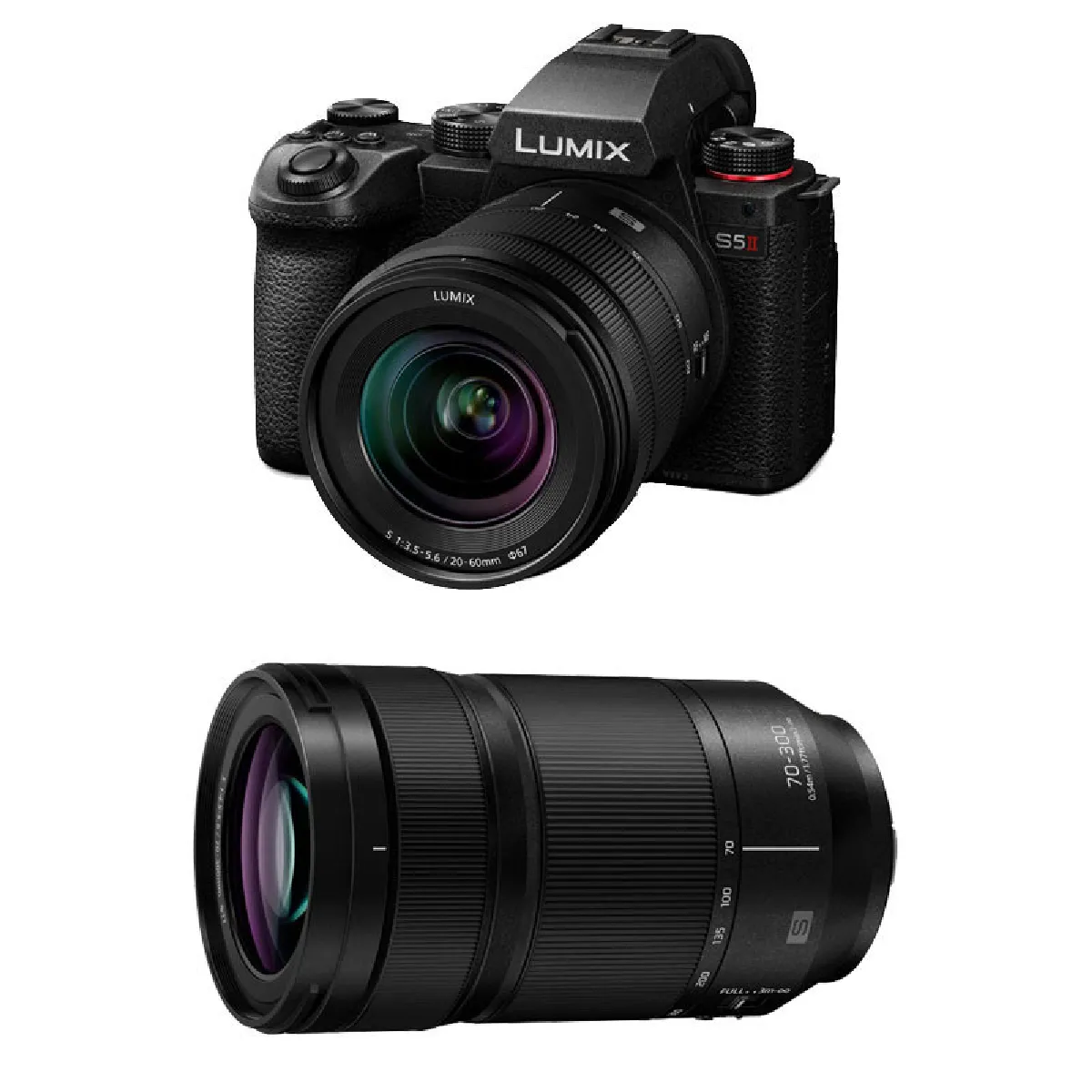 PANASONIC LUMIX S5 MARK II + 20 60mm f3.5 5.6 + 70 300mm f4.5 5.6