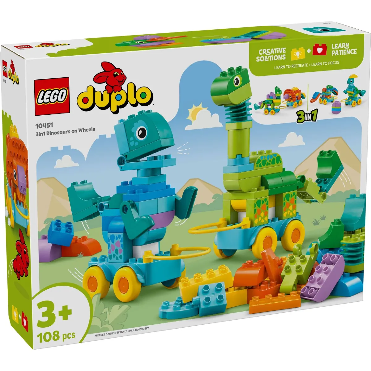 LEGO® DUPLO® Town 10451 Dinosaures sur roues 3 en 1 - vue 3