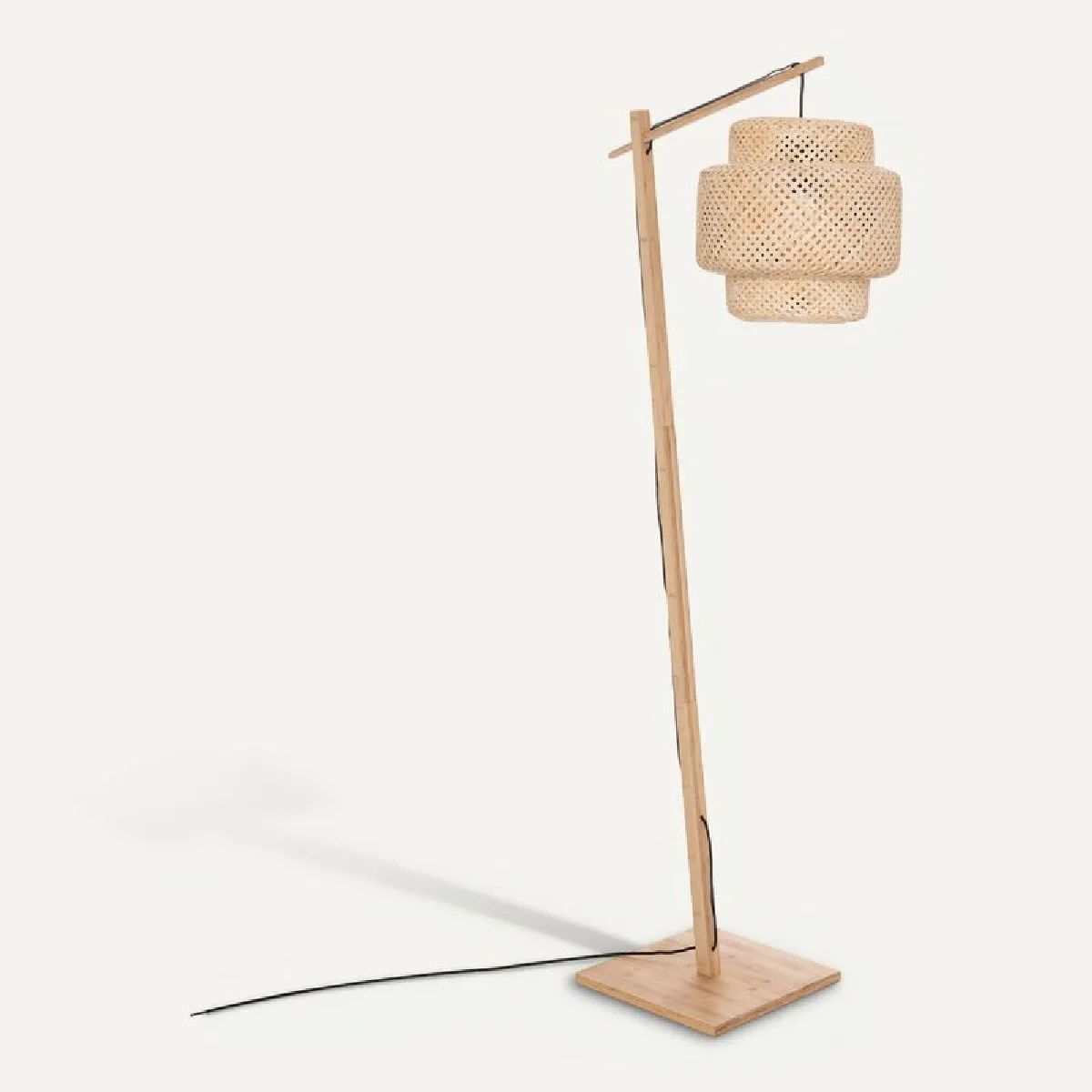 Lampadaire Atmosphera Lampadaire en bois Liby 173 cm - Naturel clair
