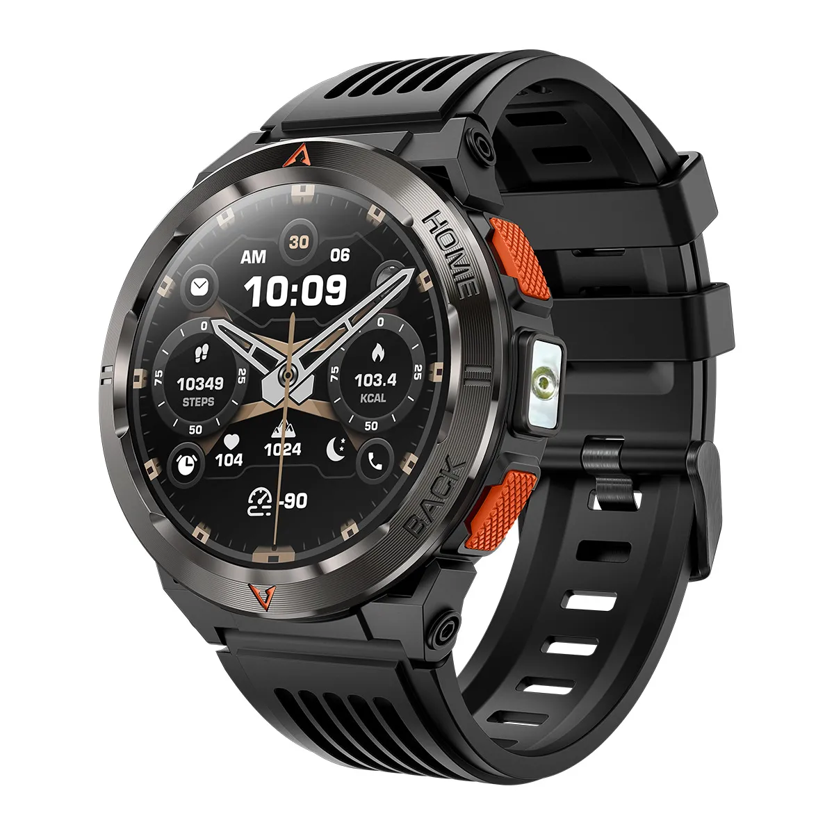 Montre Intelligente GS500 - Étanche 30M - Boussole Intégrée - Noir