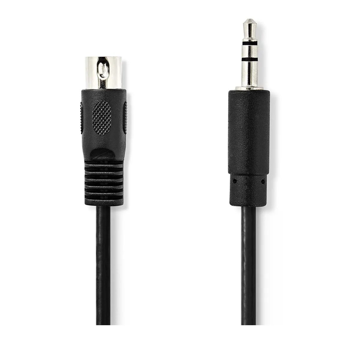 Nedis Noir Câble Audio Din 5 Broches Mâle Vers Jack 3,5 Mm Mâle 1M - Image 3