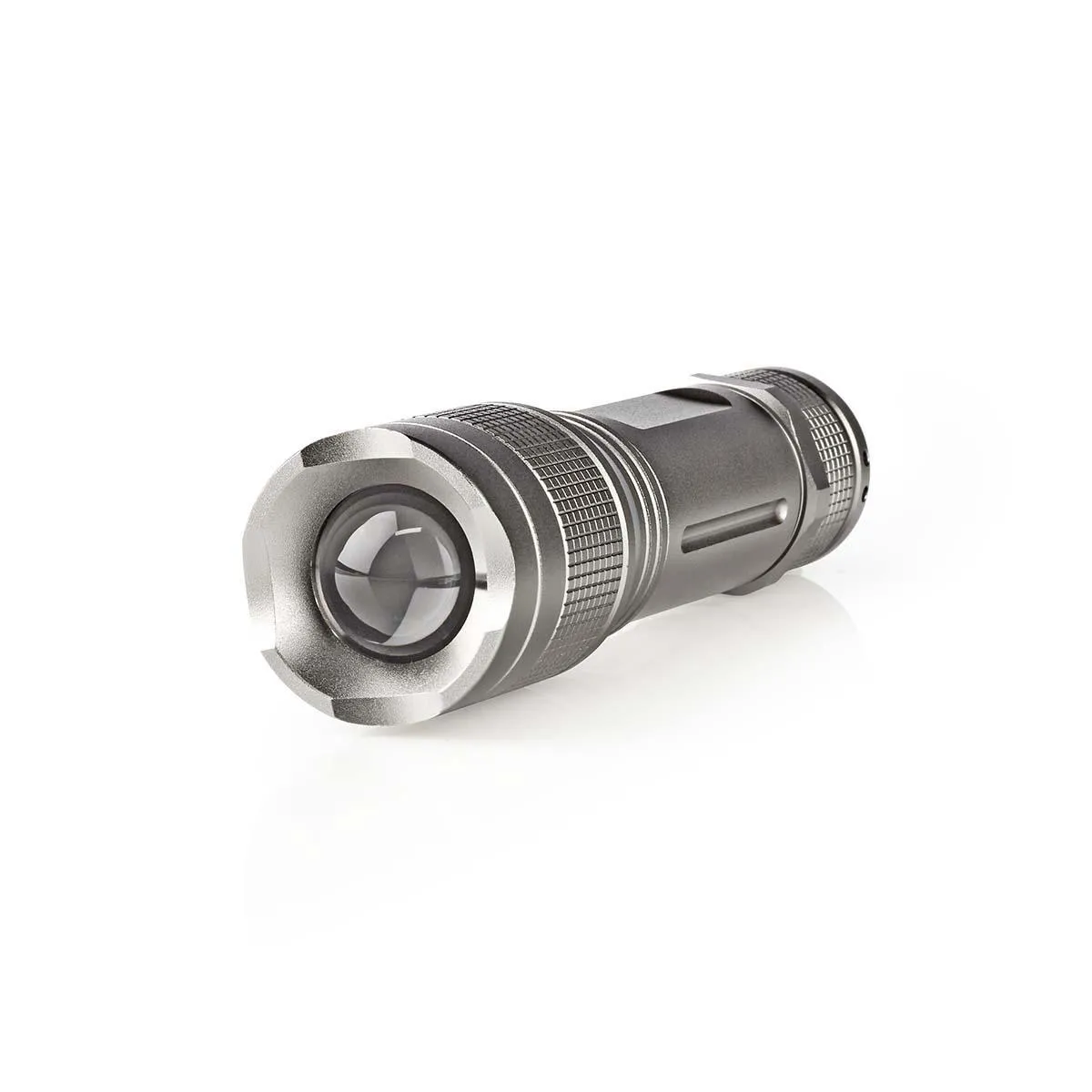 Nedis Lampe Torche LED 5W 330lm IPX5 Portée 200m en Aluminium Gris
