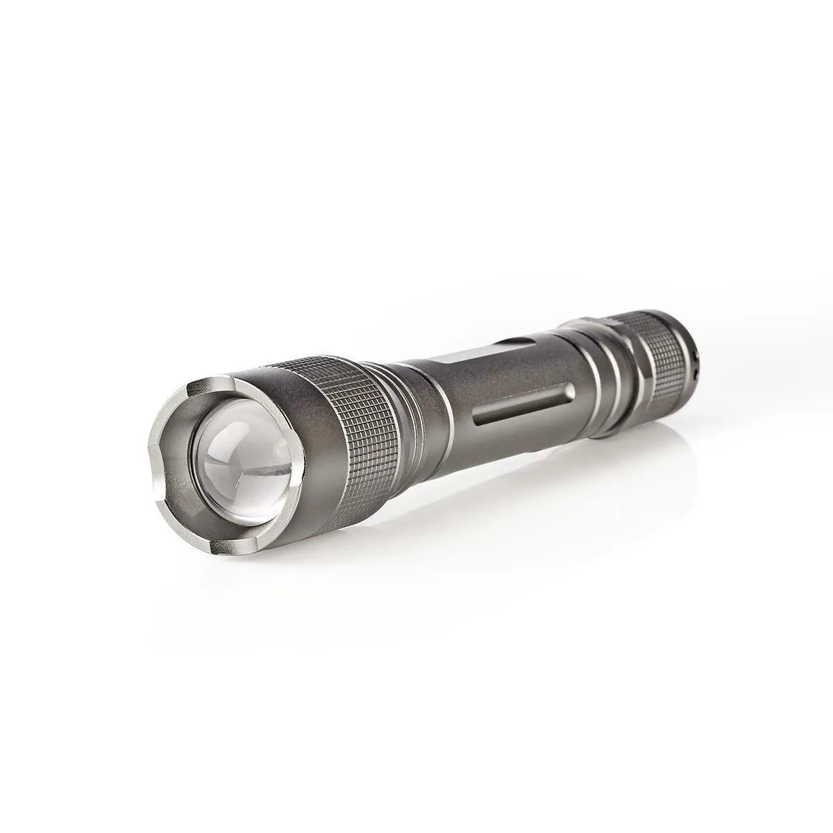 Nedis Lampe Torche LED 3W 150lm IPX5 Portée 120m en Aluminium Gris