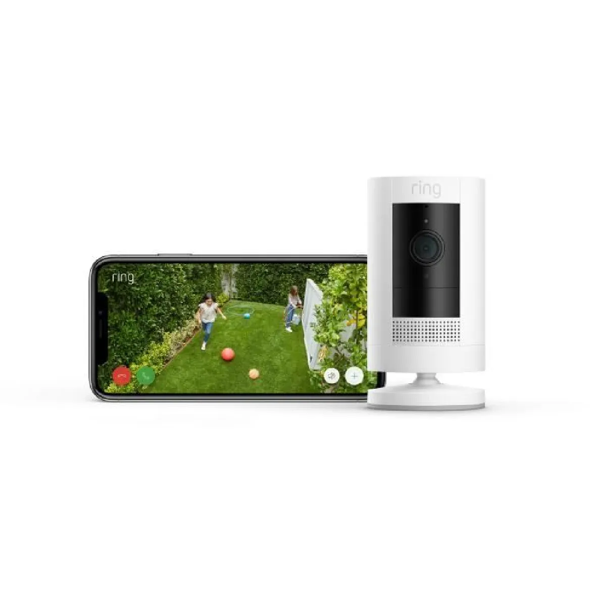 Ring Blanc Stick Up Cam Batterie