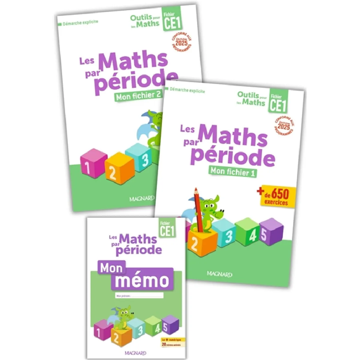 Magnard Clair Outils Pour Les Maths Ce1 Par Période (2025) - Fichier 1 + Fichier 2 + Mémo - Patrice Gros - Broché - Scolaire / Universitaire - Image 3