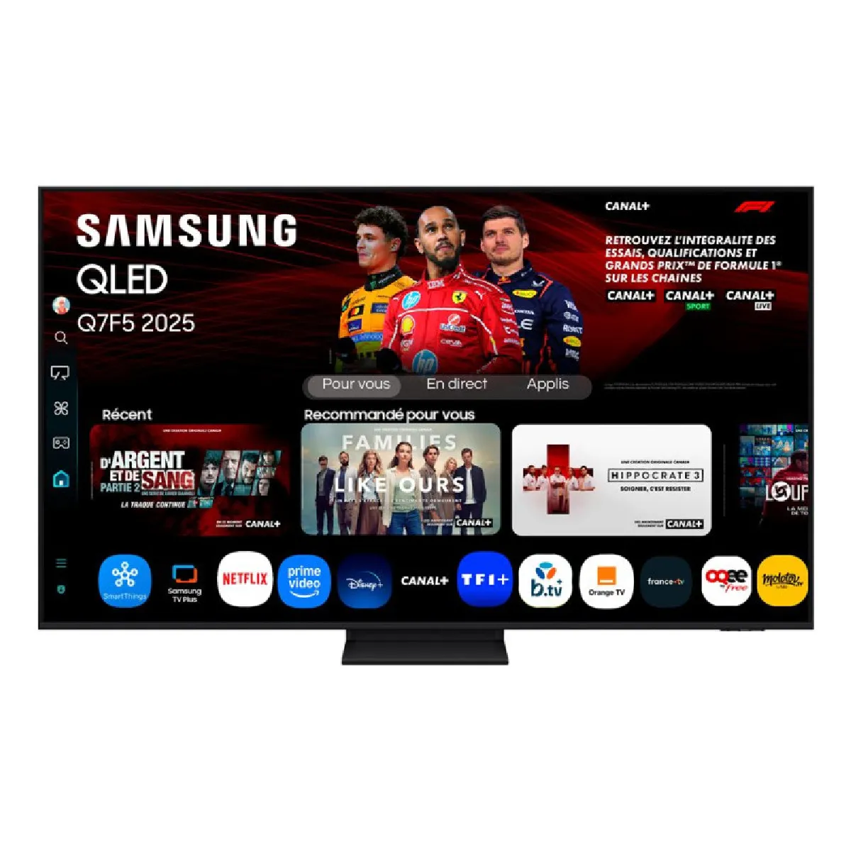 TV QLED TQ75Q7F5 4K AI SmartTV 2025 - vue 7