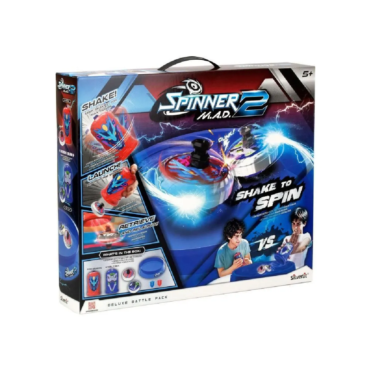 Jeu d'ambiance - SILVERLIT - SPINNER MAD 2 - 2 toupies - 1 arene - a partir de 5 ans