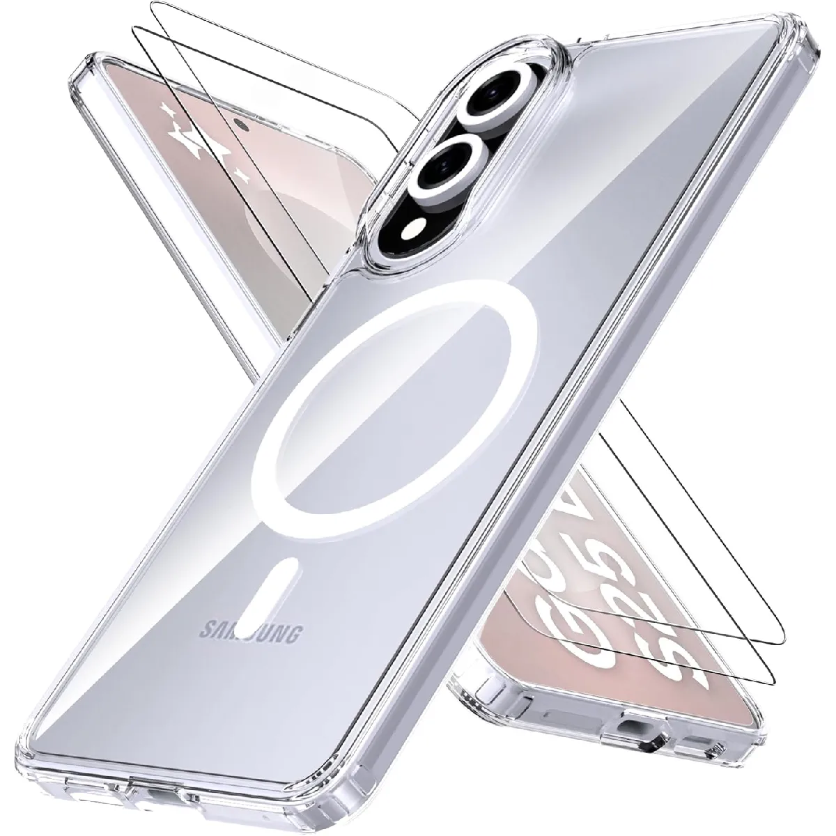Little Boutik Coque Compatible Magsafe Samsung Galaxy S25 Edge - Transparent