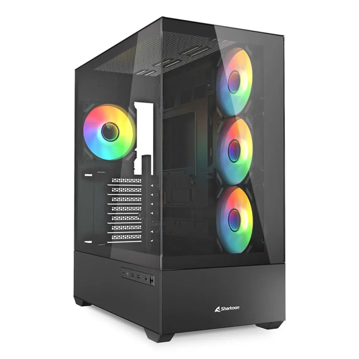 SHARKOON Bo&icirc;tier ATX semi-tour  AK6 RGB Noir