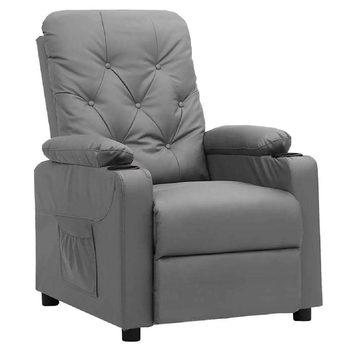 vidaXL - Fauteuil inclinable - Fauteuil de relaxation - Gris - Image 3