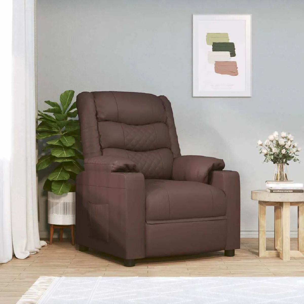 Vidaxl Marron Fauteuil Inclinable Similicuir - Image 2
