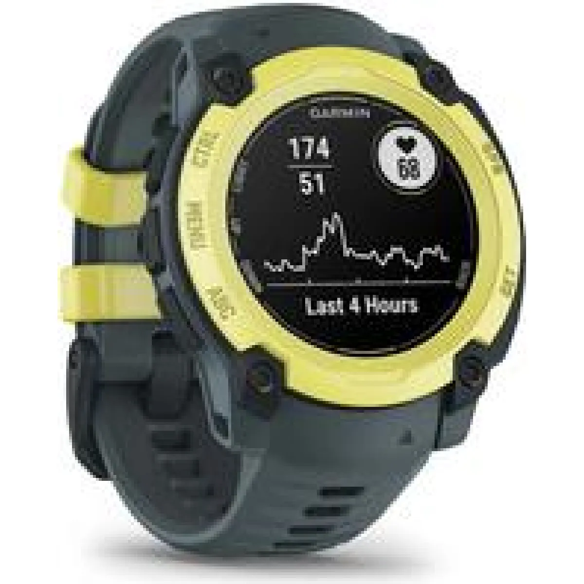 Garmin Instinct E Montre GPS Robuste et connectée – Citron avec Bracelet crépuscule – Boîtier 40 mm - vue 1