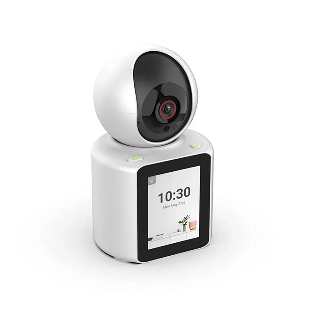 AVIZAR  Cam&eacute;ra Connect&eacute;e XScreen Motoris&eacute;e 360 degr&eacute; avec &Eacute;cran et Vision Nocturne Blanc