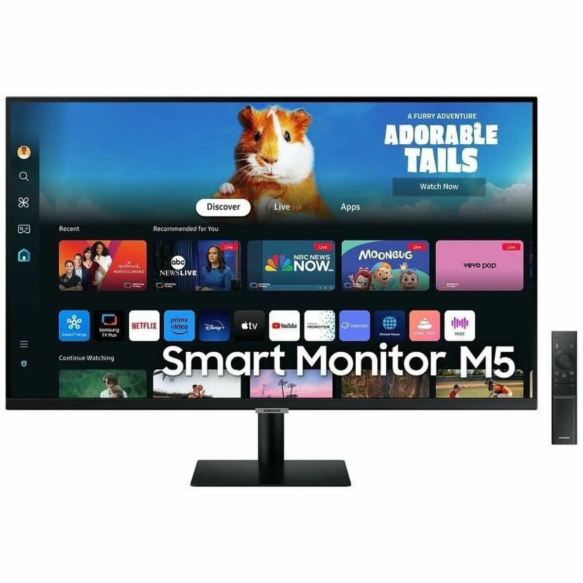 Samsung Smart Monitor M5 27'' Dalle VA FHD 1920 x 1080 60Hz 4ms Inclinable 2 x HDMI 1.4 2 x USB A Smart TV Gaming Hub LS27DM502EUXEN - vue 6