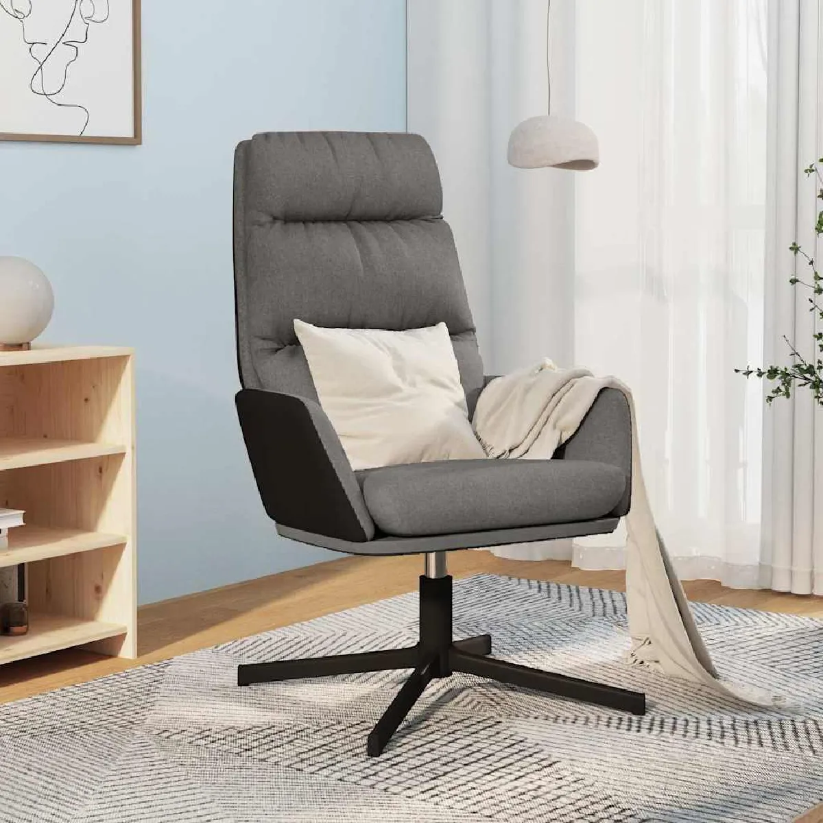 Non Communiqué Gris Clair Vidaxl Chaise De Relaxation Tissu - Image 3