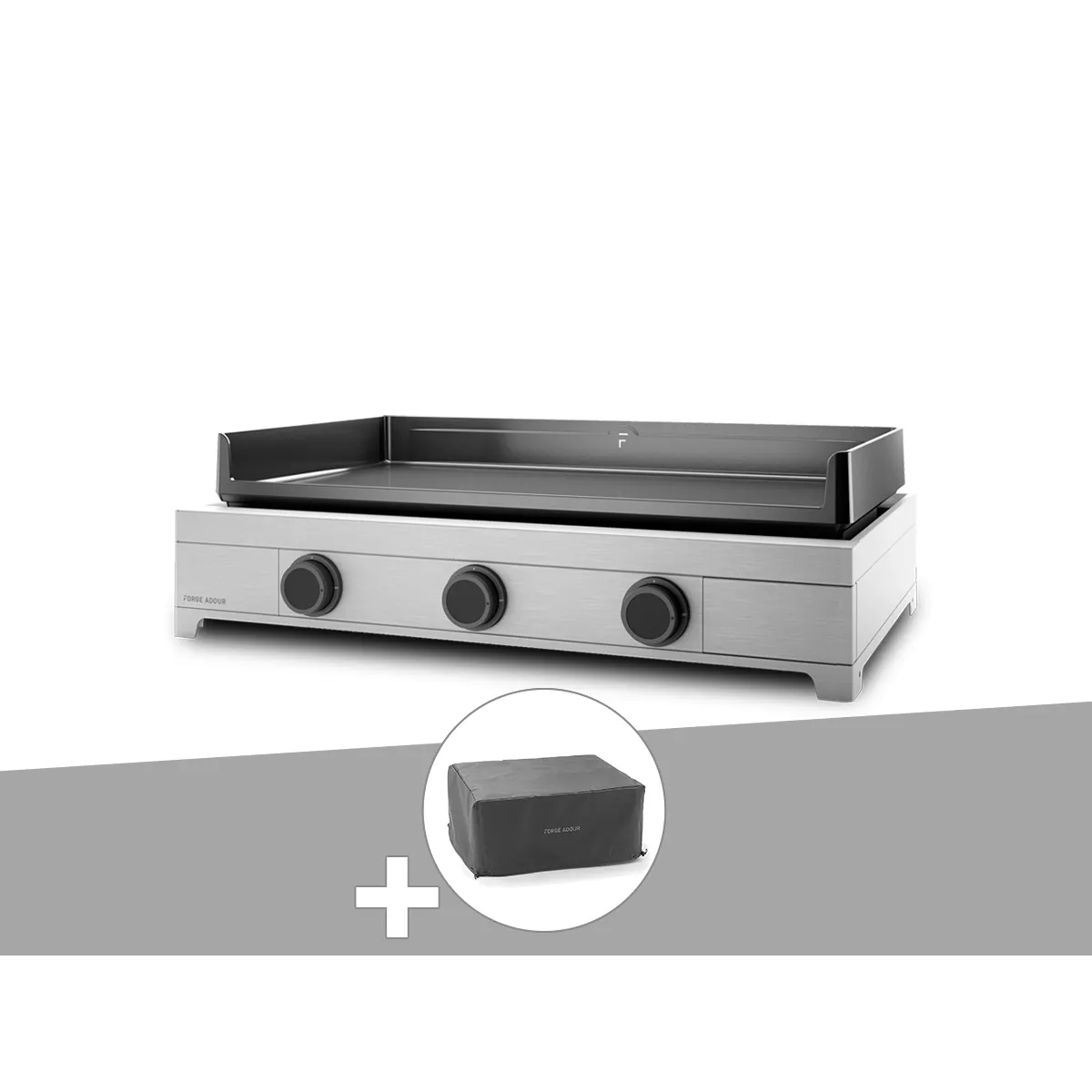 FORGE ADOUR Plancha gaz Modern 75 inox avec housse - 