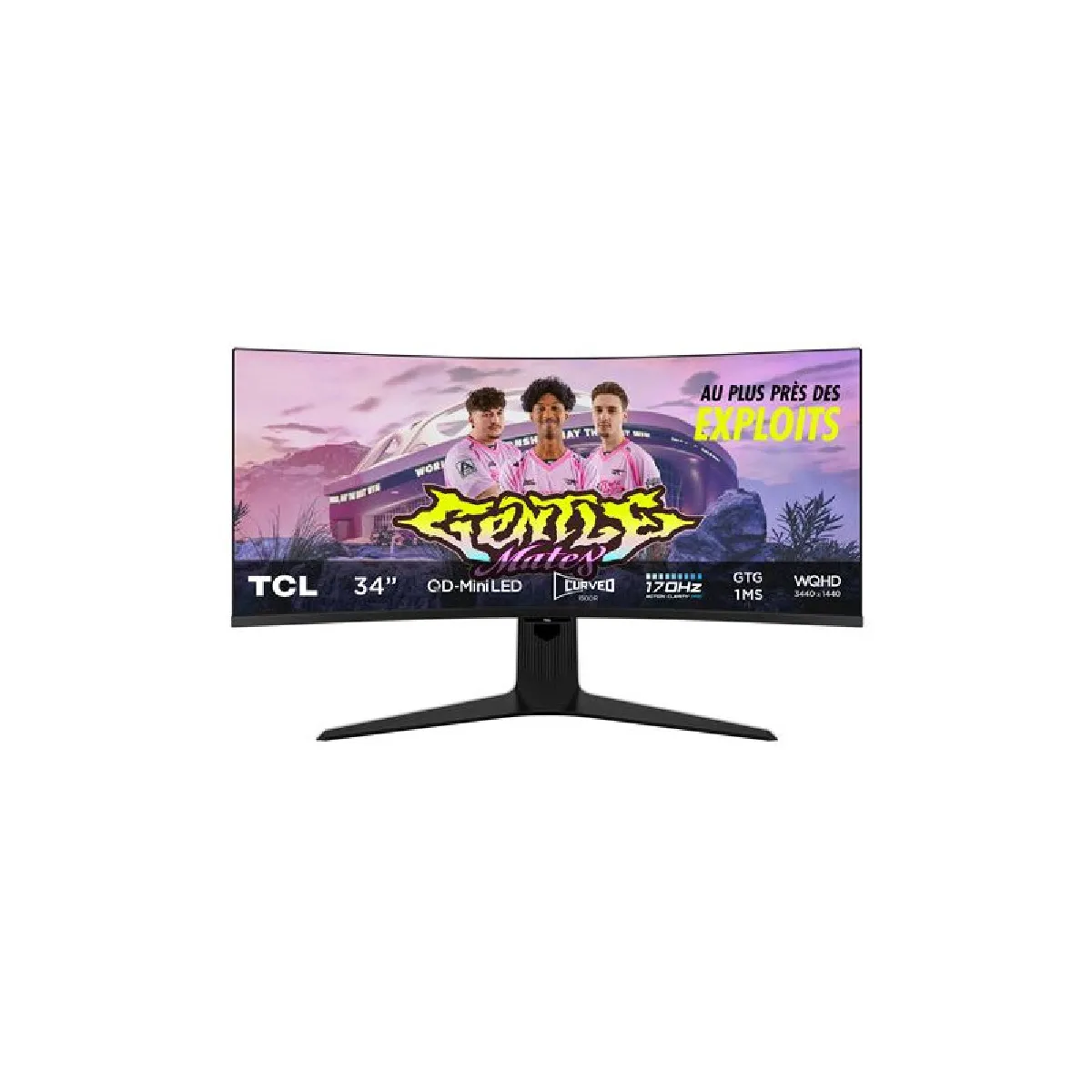 Tcl Noir Et Blanc Ecran Pc Gaming 34R83q 34" Incurvé Wqhd Qled Mini Led - Image 3