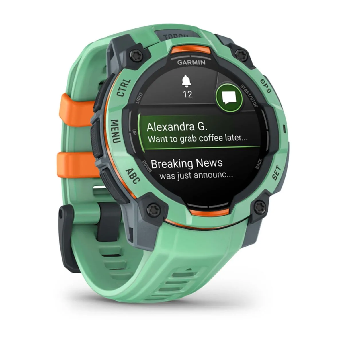 Garmin Instinct 3 AMOLED Montre GPS Robuste et connectée – avec Bracelet – Boîtier 45 mm - vue 1