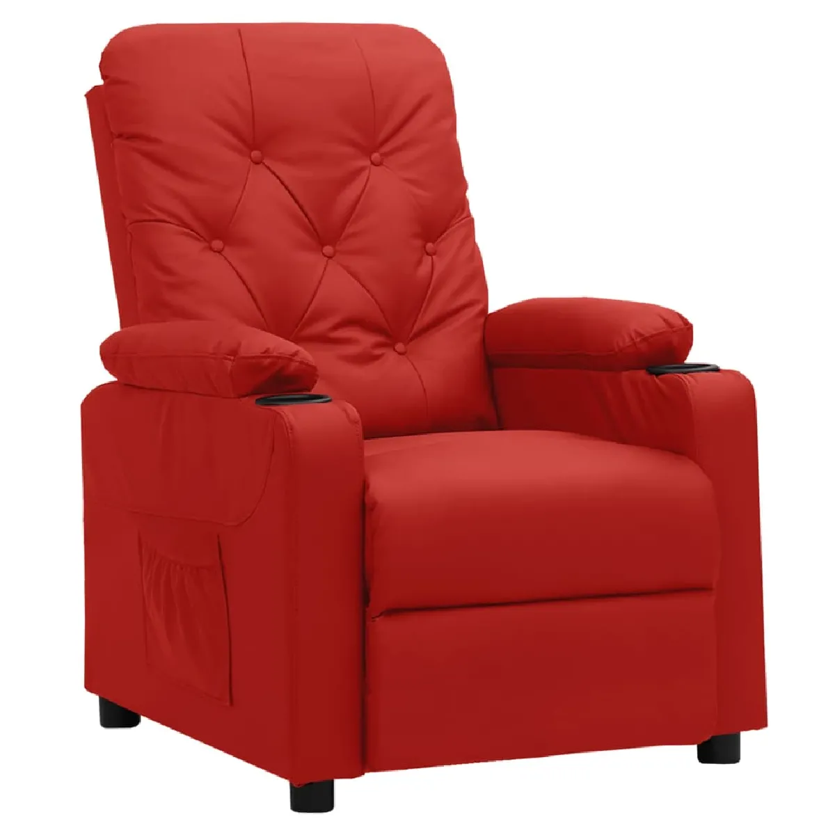 vidaXL Fauteuil inclinable Rouge bordeaux Similicuir