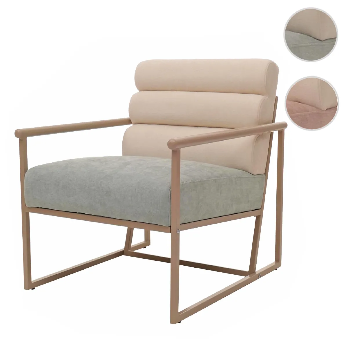 Mendler Fauteuil club lounge - Bleu