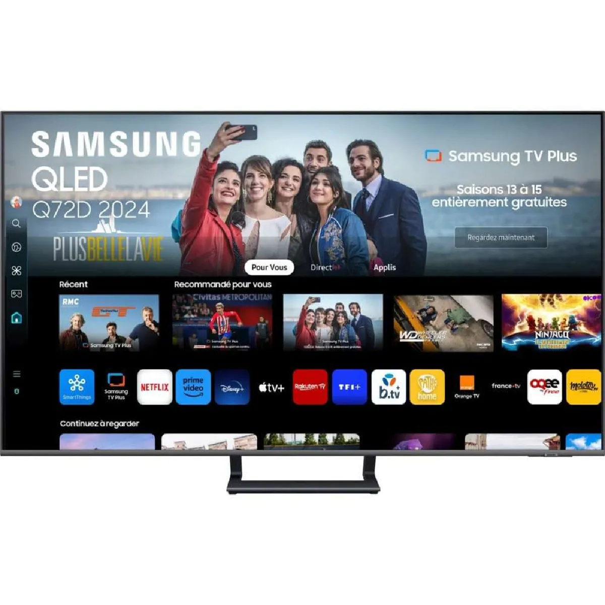 TV QLED TQ55Q72D 4K UHD AI Smart TV 2024 - vue 2