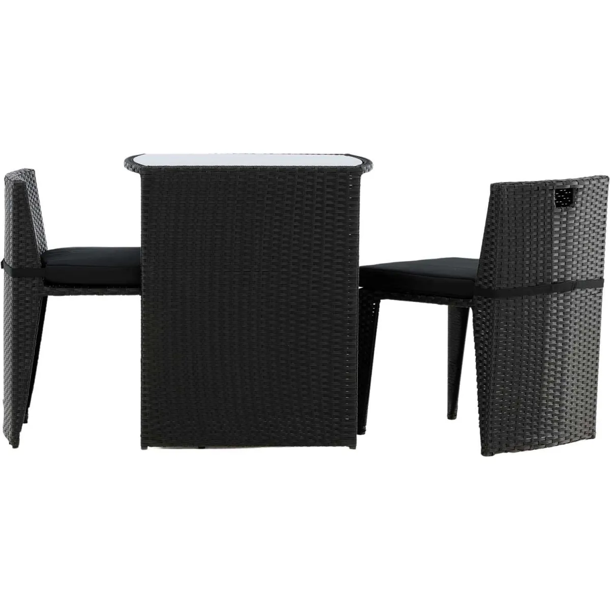 Venture home ensemble table chaises jardin - Noir Venture home ensemble table chaises jardin - Noir