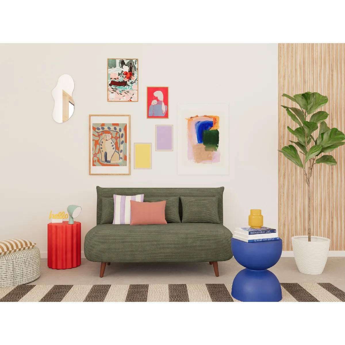 Bestmobilier Banquette clic-clac convertible - Vert Bestmobilier Banquette clic-clac convertible - Vert