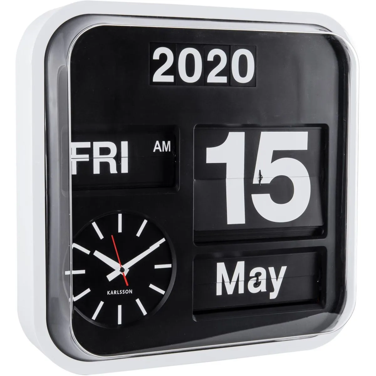 Karlsson Blanc Horloge Murale Big Flip - Image 2