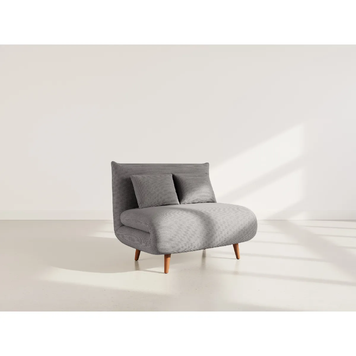 Lumi Banquette convertible clic clac 1 place en velours côtelé - vue 2
