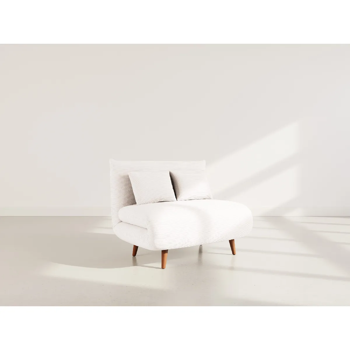 Lumi Banquette convertible clic clac 1 place en velours côtelé