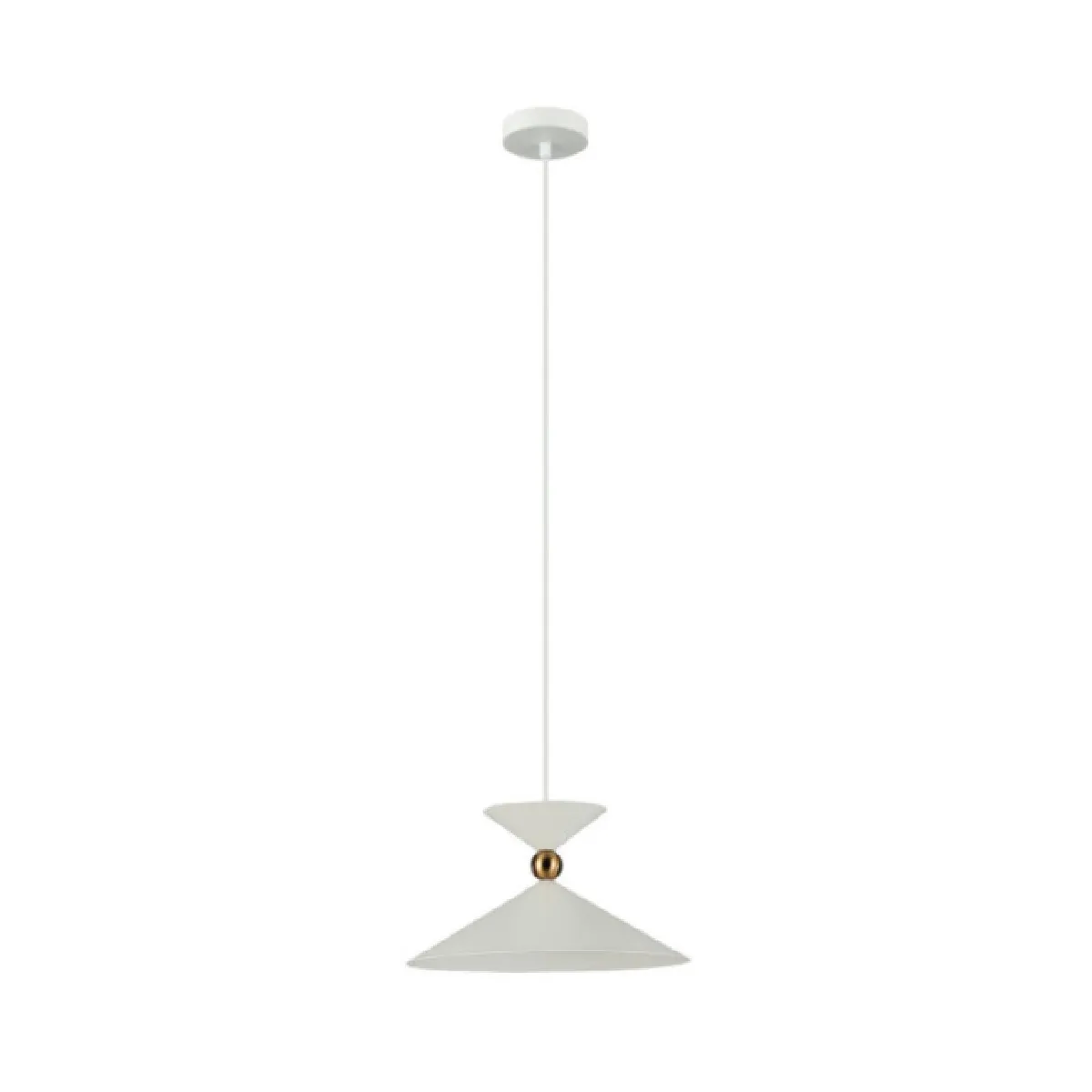 Luminaire Center Suspension Quelto - Acier Blanc