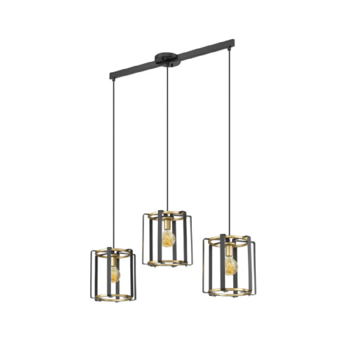 Luminaire_center Suspension 3 lampes - Or
