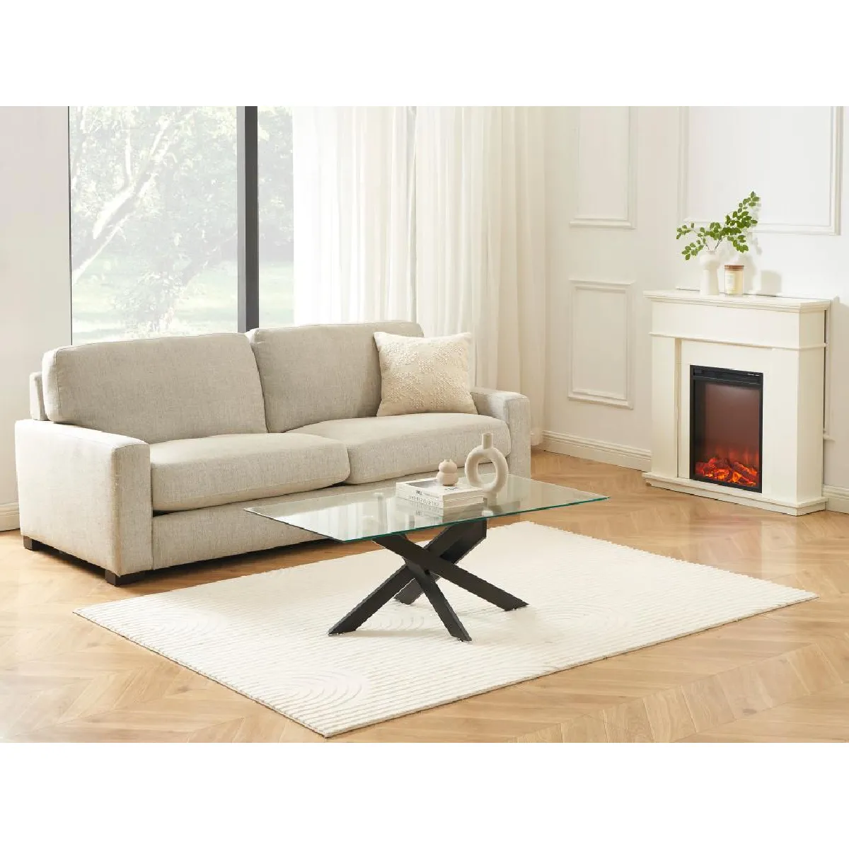 Comparer les prix de Vente-Unique Table basse COSIMA - Noir transparent