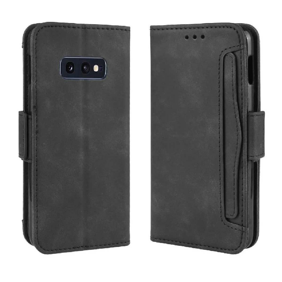 Générique Noir Étui Portefeuille Avec Porte-Cartes Et Béquille Intégrée Samsung Galaxy S10e