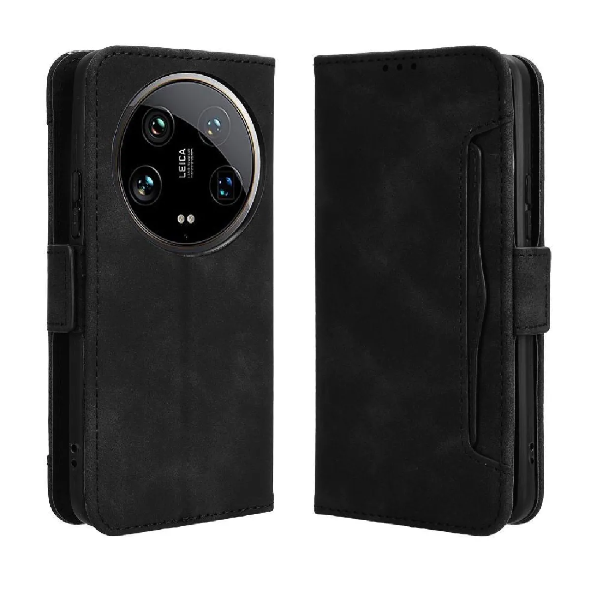 Générique Noir Étui Portefeuille Avec Support Xiaomi 14 Ultra