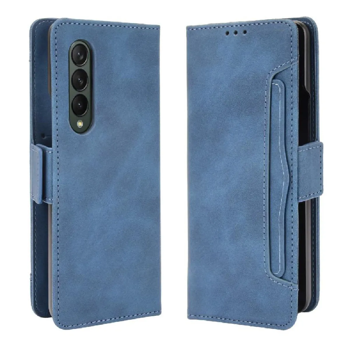 Générique Bleu Étui Portefeuille Avec Béquille Samsung Galaxy Z Fold3 5G