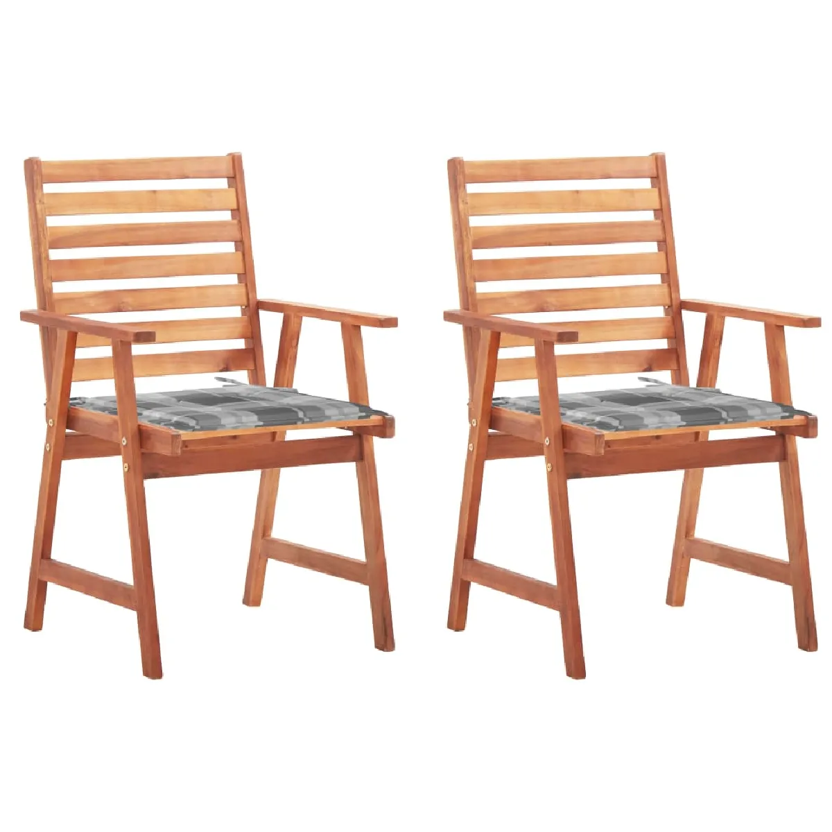 Vidaxl vidaXL Chaises à manger d'extérieur lot de 2 Acacia massif