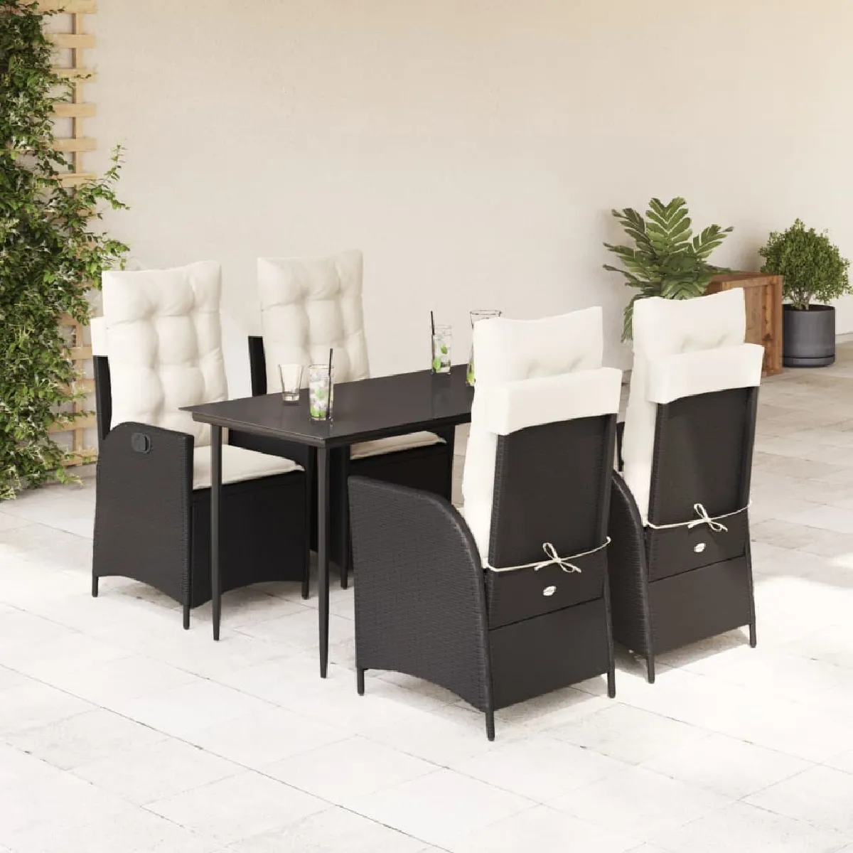 vidaXL Ensemble à manger de jardin 4 pcs - vue 9