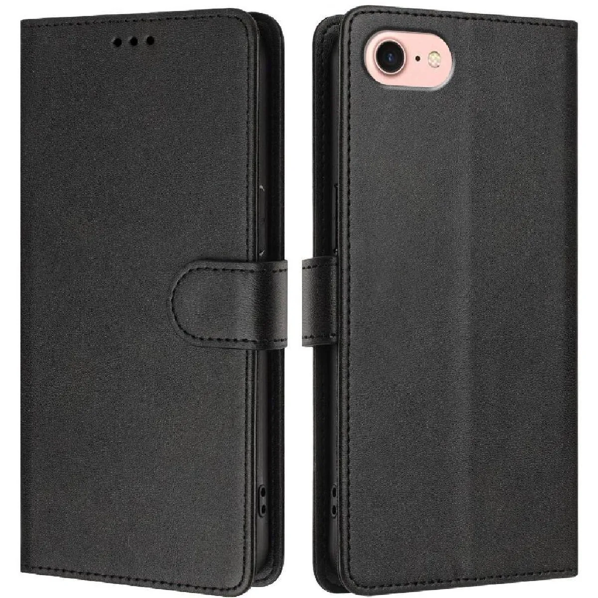 Coque Odeydo IPhone 11 Pro Max – Cuir PU Noir, Antichoc + Porte-cartes