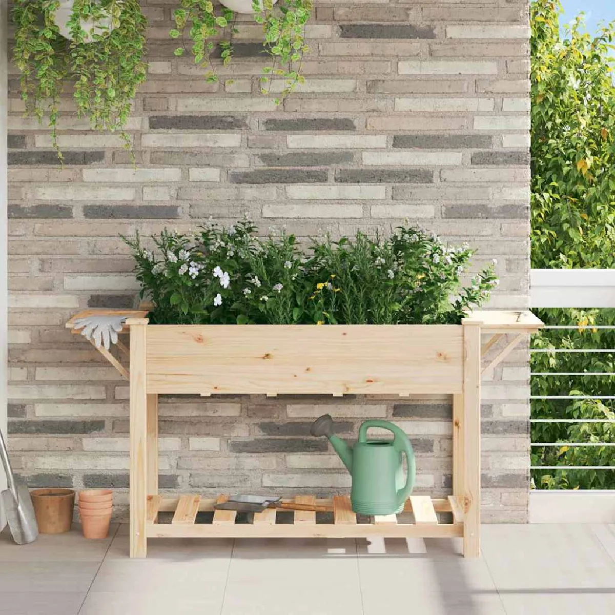 vidaXL Jardinière 150x50 cm Bois de pin - vue 5