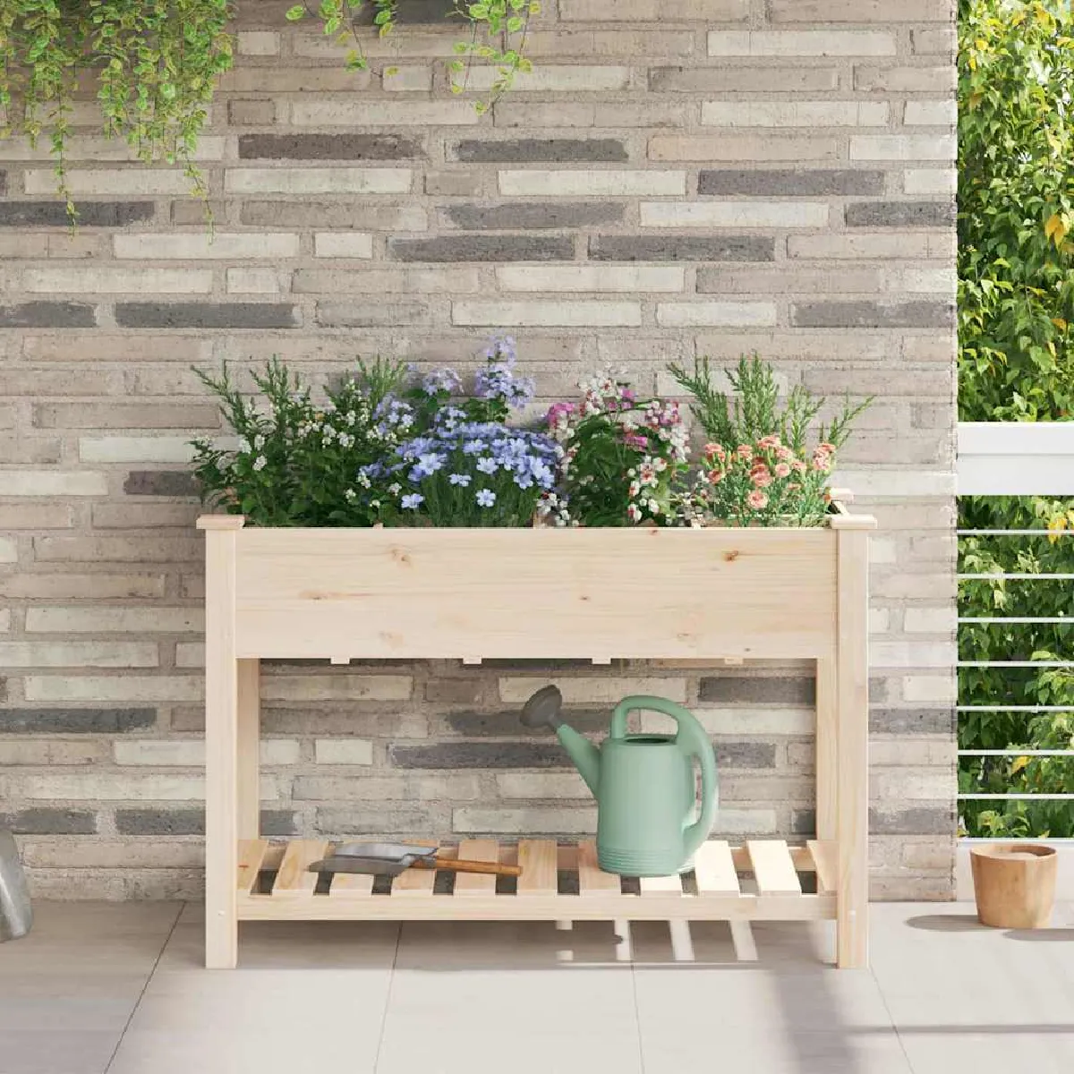 vidaXL Jardinier avec Grilles Bois de Sapin - vue 1