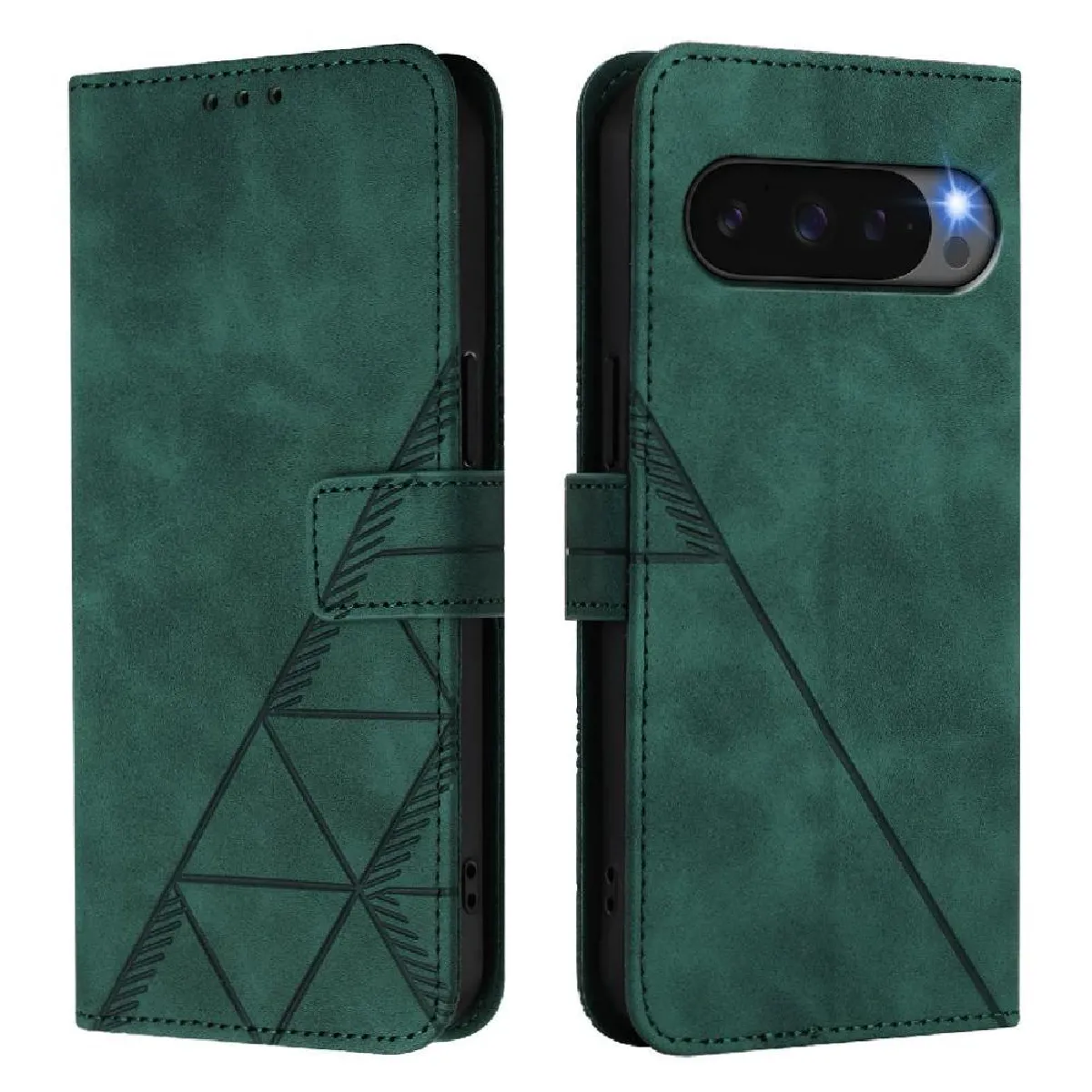 Générique Vert Étui Portefeuille À Fermeture Magnétique Foxdock Google Pixel 10 Pro Xl 5G