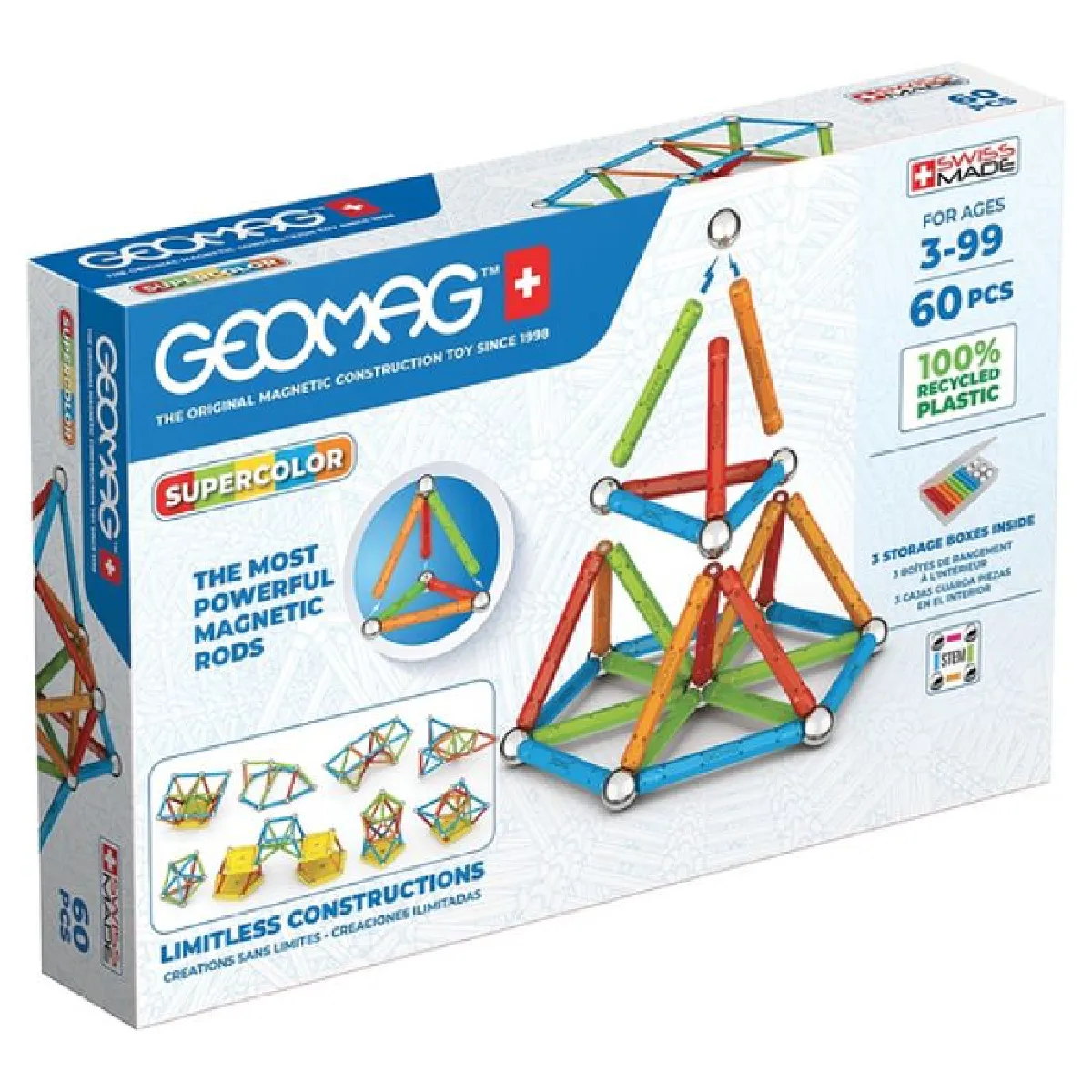 Non Communiqué Geomag Super Color Recycled 60 Pcs - Image 2