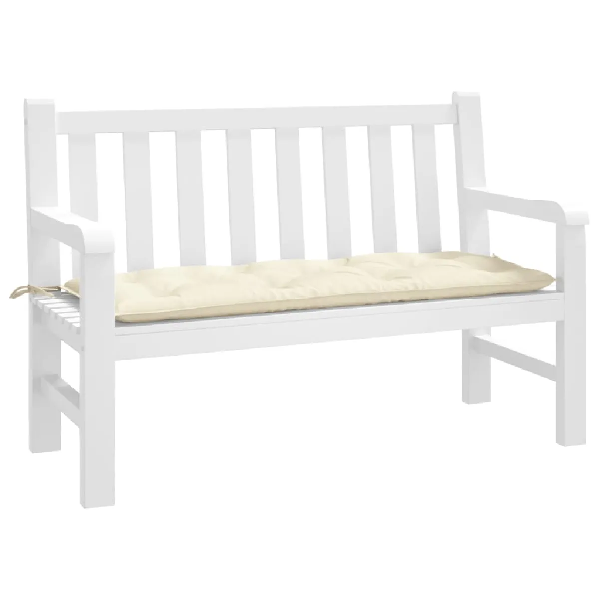 vidaXL Coussin de banc de jardin crème - vue 4