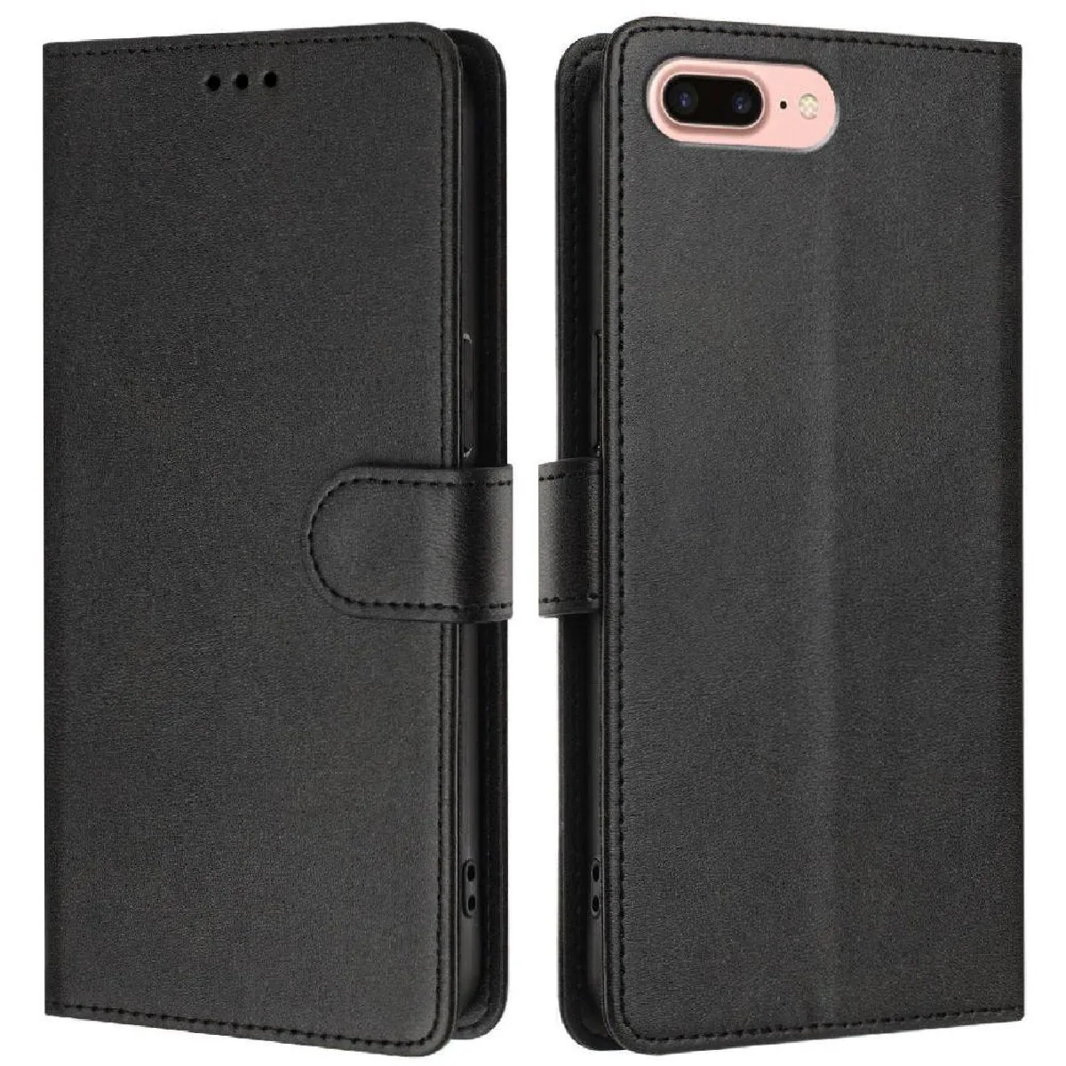 Générique Noir Étui Iphone 7 Plus - Portefeuille