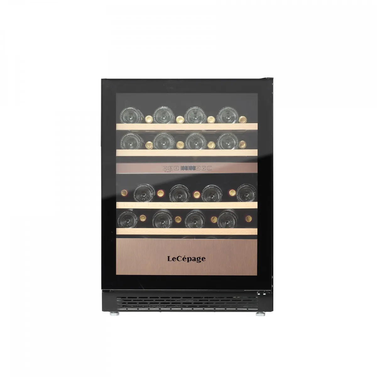 Cave &agrave; vin de service encastrable lec&eacute;page agj44vn2zbu 44 bouteilles 2 zones 