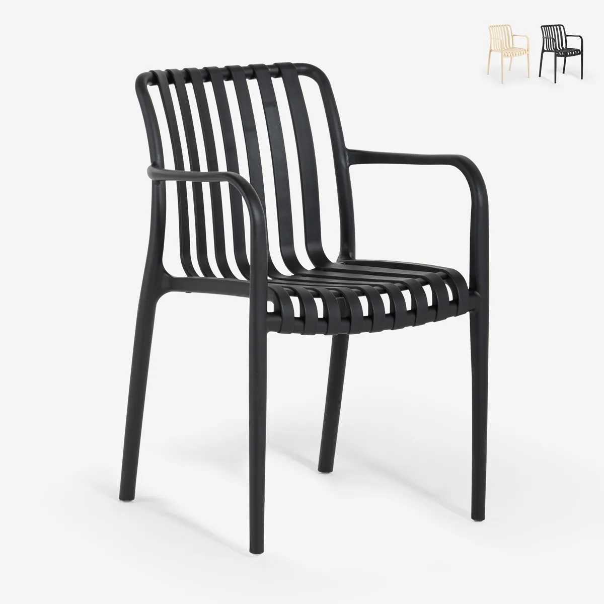 Ahd amazing home design chaise de jardin Simao - Noir Ahd amazing home design chaise de jardin Simao - Noir