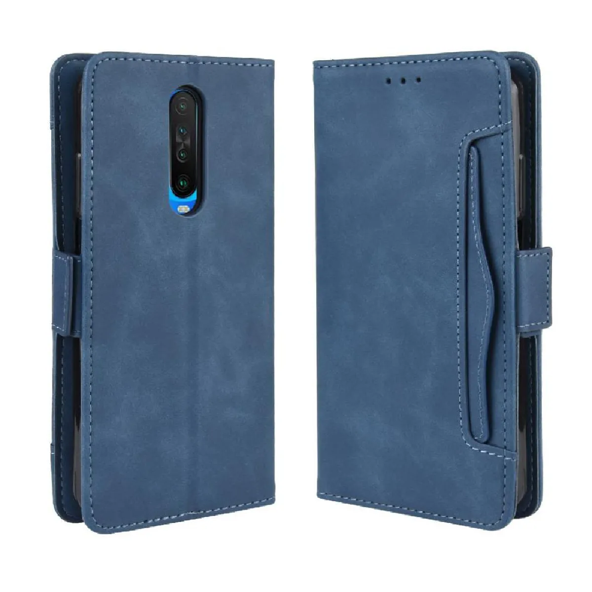 Générique Bleu Coque Portefeuille Foxdock Xiaomi Poco X2