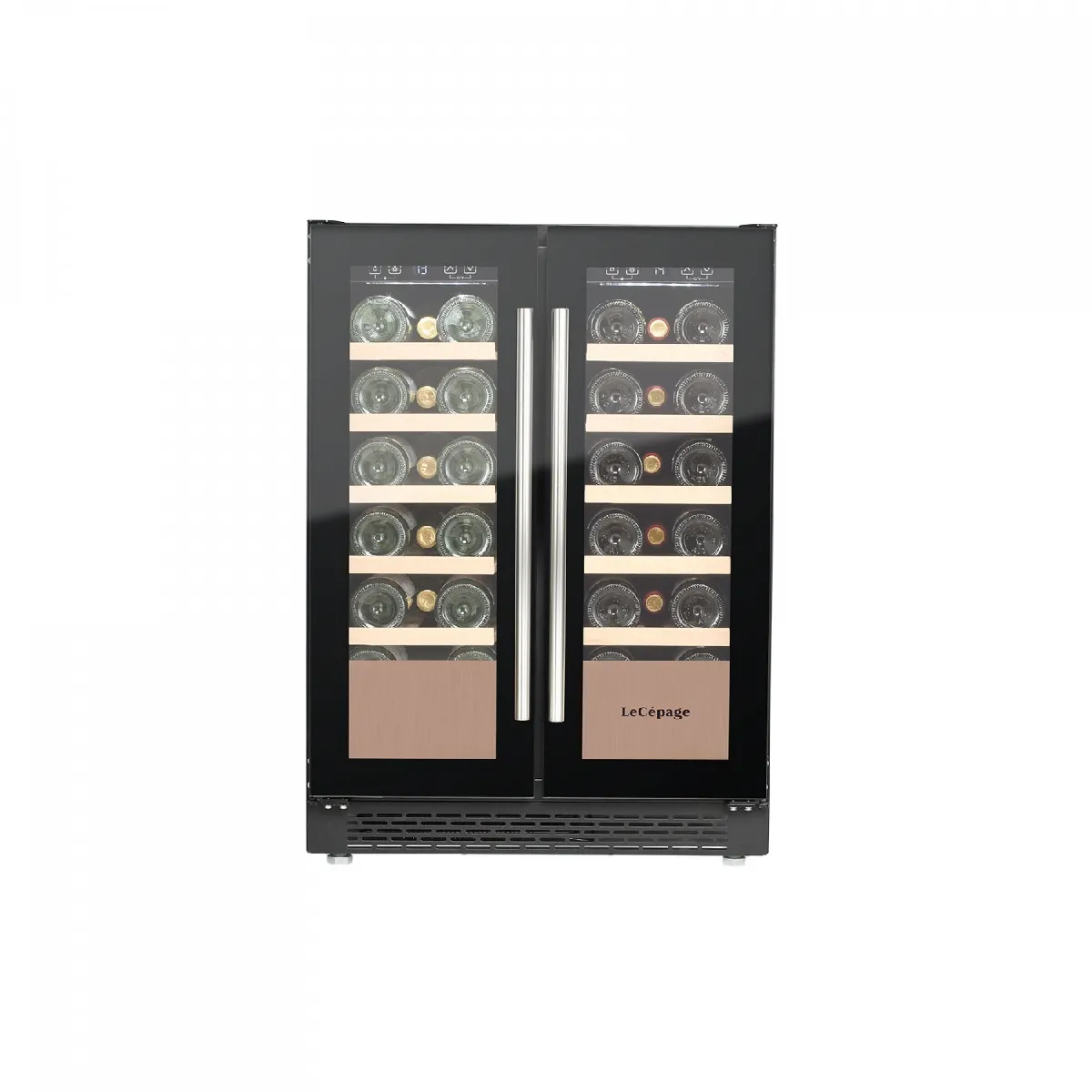 Cave &agrave; vin de service encastrable lec&eacute;page agj40vn2z2dbu 40 bouteilles double porte 